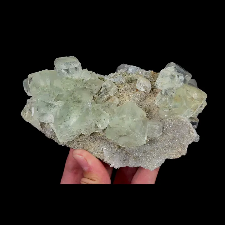 Natural Green Transparent Cubic Fluorite, Mineral Specimen:Xianghualing,Hunan (130*70*45MM) image