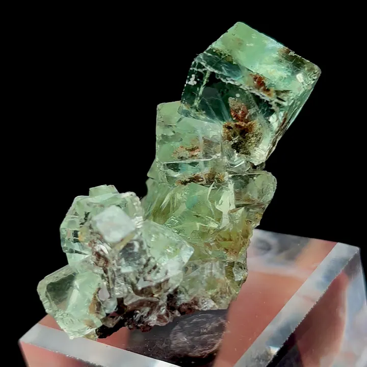 Natural Green Transparent Cubic Fluorite, Mineral Specimen:Xianghualing,Hunan (45*25*30MM) - image 3