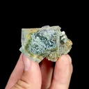 Natural Green Transparent Cubic Fluorite, Mineral Specimen:Xianghualing,Hunan (45*30*30MM) - image 1