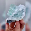 Natural Green Transparent Cubic Fluorite, Mineral Specimen:Xianghualing,Hunan (50*85*45mm) - image 2
