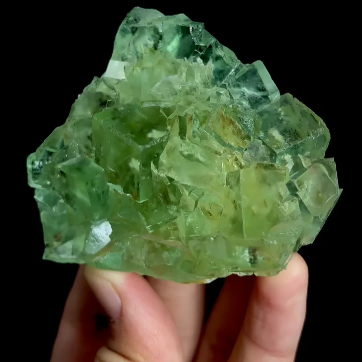 Natural Green Transparent Cubic Fluorite, Mineral Specimen:Xianghualing,Hunan (70*60*35MM) - image 3