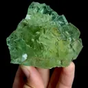 Natural Green Transparent Cubic Fluorite, Mineral Specimen:Xianghualing,Hunan (70*60*35MM) - image 3