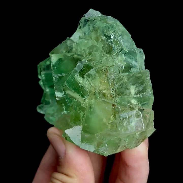 Natural Green Transparent Cubic Fluorite, Mineral Specimen:Xianghualing,Hunan (70*60*35MM) - image 2