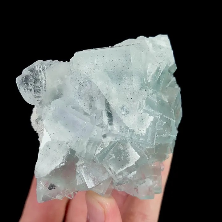 Natural Green Transparent Cubic Fluorite, Mineral Specimen:Xianghualing,Hunan (75*70*35MM) - image 3