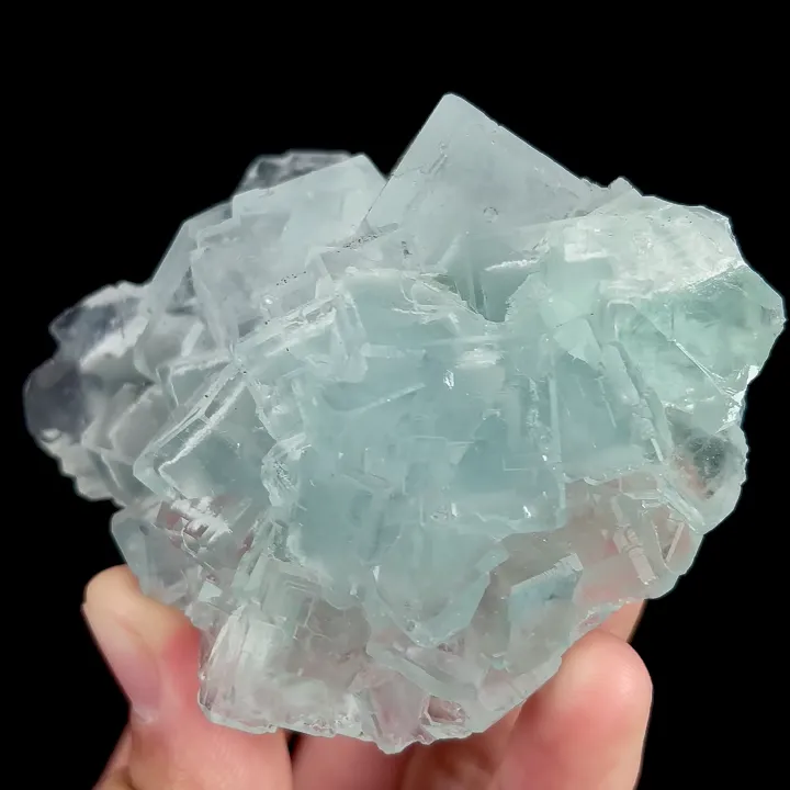 Natural Green Transparent Cubic Fluorite, Mineral Specimen:Xianghualing,Hunan (75*70*35MM) - image 4