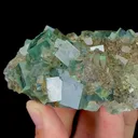 Natural Green Transparent Cubic Fluorite, Mineral Specimen:Zhejiang,China (100*50*35MM) - image 2