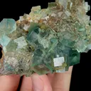 Natural Green Transparent Cubic Fluorite, Mineral Specimen:Zhejiang,China (100*50*35MM) - image 5