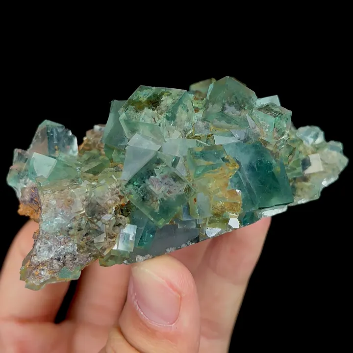 Natural Green Transparent Cubic Fluorite, Mineral Specimen:Zhejiang,China (100*50*35MM) - image 3