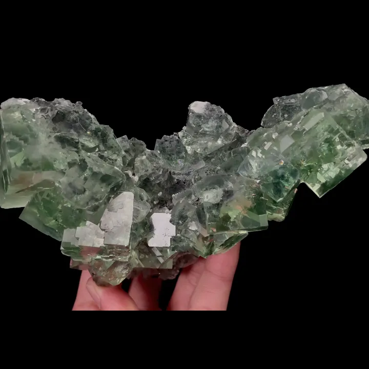 Natural Green Transparent Cubic Fluorite, Mineral Specimen:Zhejiang,China (145*90*45MM) - image 3