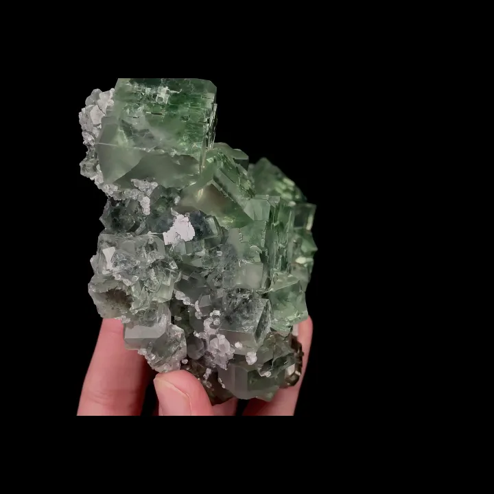 Natural Green Transparent Cubic Fluorite, Mineral Specimen:Zhejiang,China (145*90*45MM) - image 5