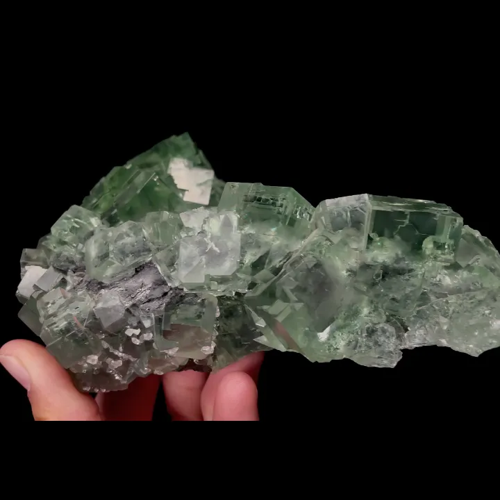 Natural Green Transparent Cubic Fluorite, Mineral Specimen:Zhejiang,China (145*90*45MM) - image 4