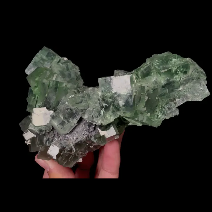 Natural Green Transparent Cubic Fluorite, Mineral Specimen:Zhejiang,China (145*90*45MM) - image 7