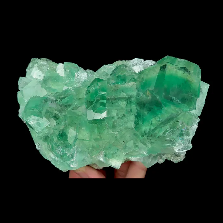Natural Green Transparent Cubic Fluorite, Mineral Specimen:Zhejiang,China (155*95*60MM) - image 4