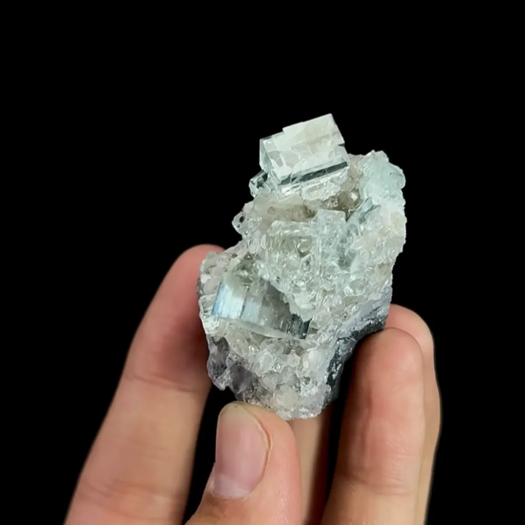 Natural Green Transparent Cubic Fluorite, Mineral Specimen:Zhejiang,China (45*40*30MM) - image 5