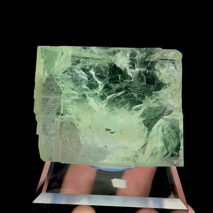 Natural Green Transparent Cubic Fluorite, Mineral Specimen:Zhejiang,China (55*35*45MM) - image 4