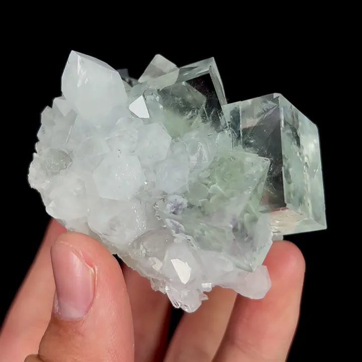 Natural Green Transparent Cubic Fluorite, Mineral Specimen:Zhejiang,China (60*60*45MM) - image 3