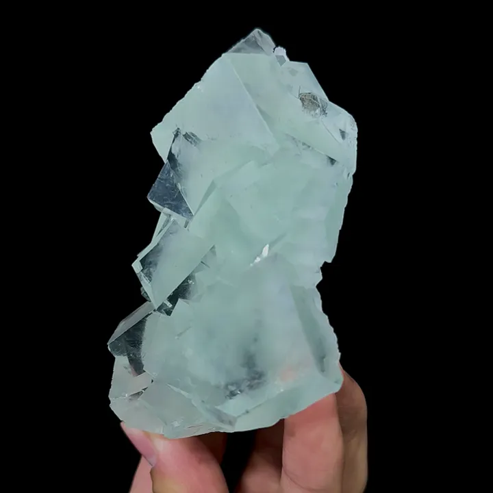 Natural Green Transparent Cubic Fluorite, Mineral Specimen:Zhejiang,China (70*105*35MM) - image 3