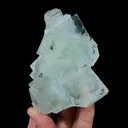 Natural Green Transparent Cubic Fluorite, Mineral Specimen:Zhejiang,China (70*105*35MM) - image 1