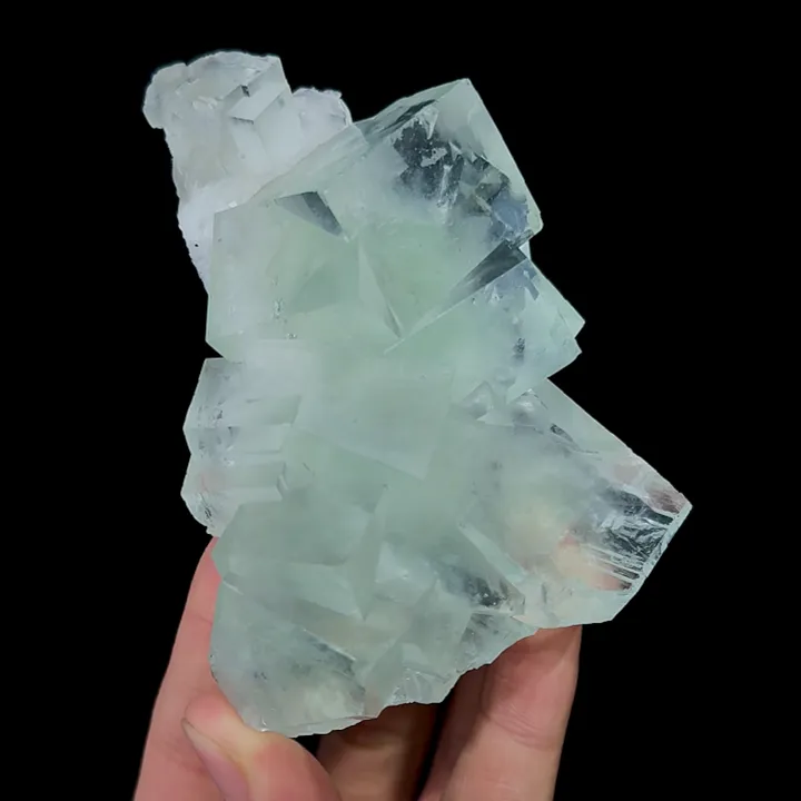 Natural Green Transparent Cubic Fluorite, Mineral Specimen:Zhejiang,China (70*105*35MM) - image 2