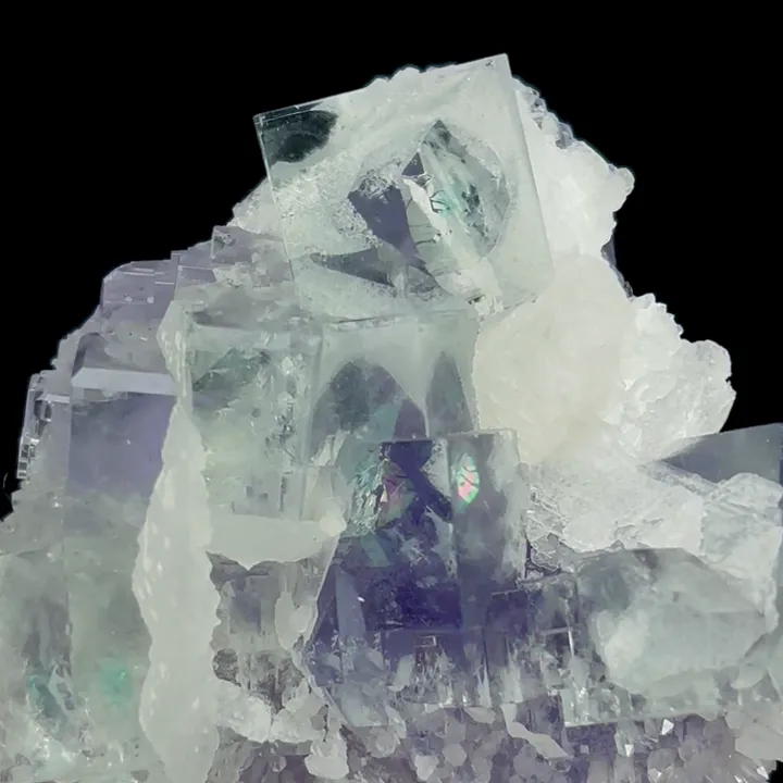 Natural Green Transparent Cubic Fluorite, Mineral Specimen:Zhejiang,China (70*35*50MM) - image 4