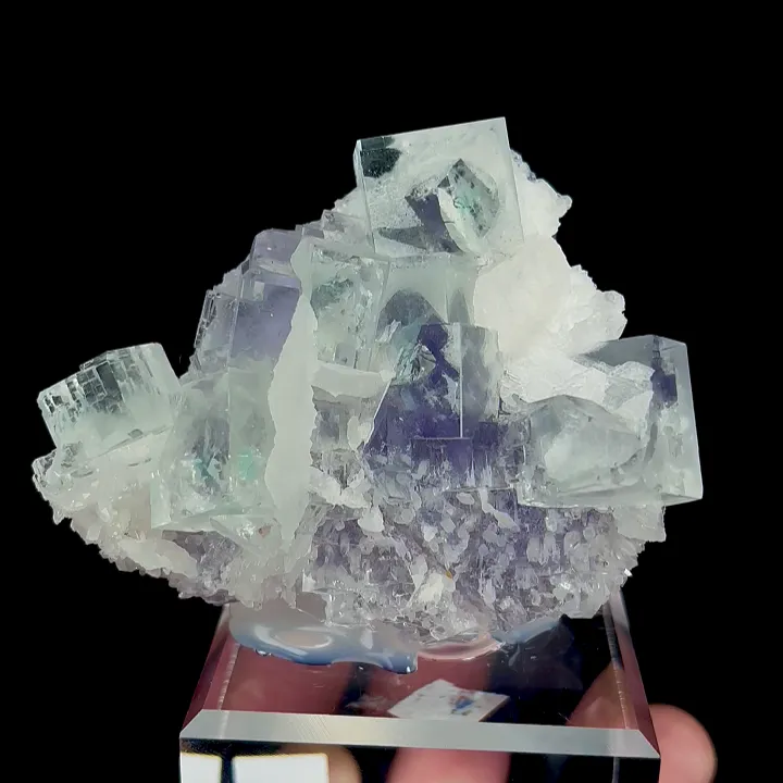Natural Green Transparent Cubic Fluorite, Mineral Specimen:Zhejiang,China (70*35*50MM) - image 5