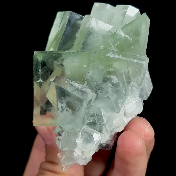 Natural Green Transparent Cubic Fluorite, Mineral Specimen:Zhejiang,China (85*55*45MM) - image 3