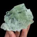 Natural Green Transparent Cubic Fluorite, Mineral Specimen:Zhejiang,China (85*55*45MM) - image 5