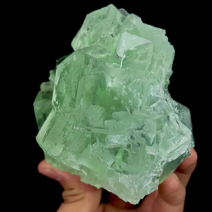 Natural Green Transparent Cubic Fluorite, Mineral Specimen:Zhejiang,China (90*100*65MM) - image 2