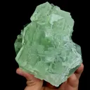 Natural Green Transparent Cubic Fluorite, Mineral Specimen:Zhejiang,China (90*100*65MM) - image 2