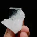 Natural Green Transparent Cubic Fluorite & Quartz,Mineral Specimen:Zhejiang,China (55*45*30MM) - image 1