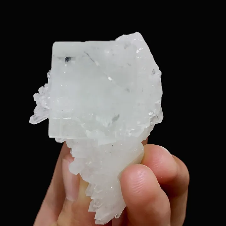 Natural Green Transparent Cubic Fluorite & Quartz,Mineral Specimen:Zhejiang,China (55*45*30MM) - image 3