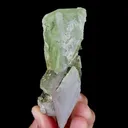 Natural Green Transparent Fluorite and Calcite, Mineral Specimen:Xianghualing,Hunan (45*80*40MM) - image 5
