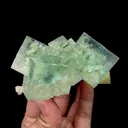 Natural Green Transparent Fluorite and Calcite, Mineral Specimen:Xianghualing,Hunan (50*90*30MM) - image 2