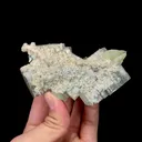 Natural Green Transparent Fluorite and Calcite, Mineral Specimen:Xianghualing,Hunan (50*90*30MM) - image 3
