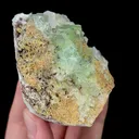 Natural Green Transparent Fluorite and Calcite, Mineral Specimen:Xianghualing,Hunan (75*75*40MM) - image 3