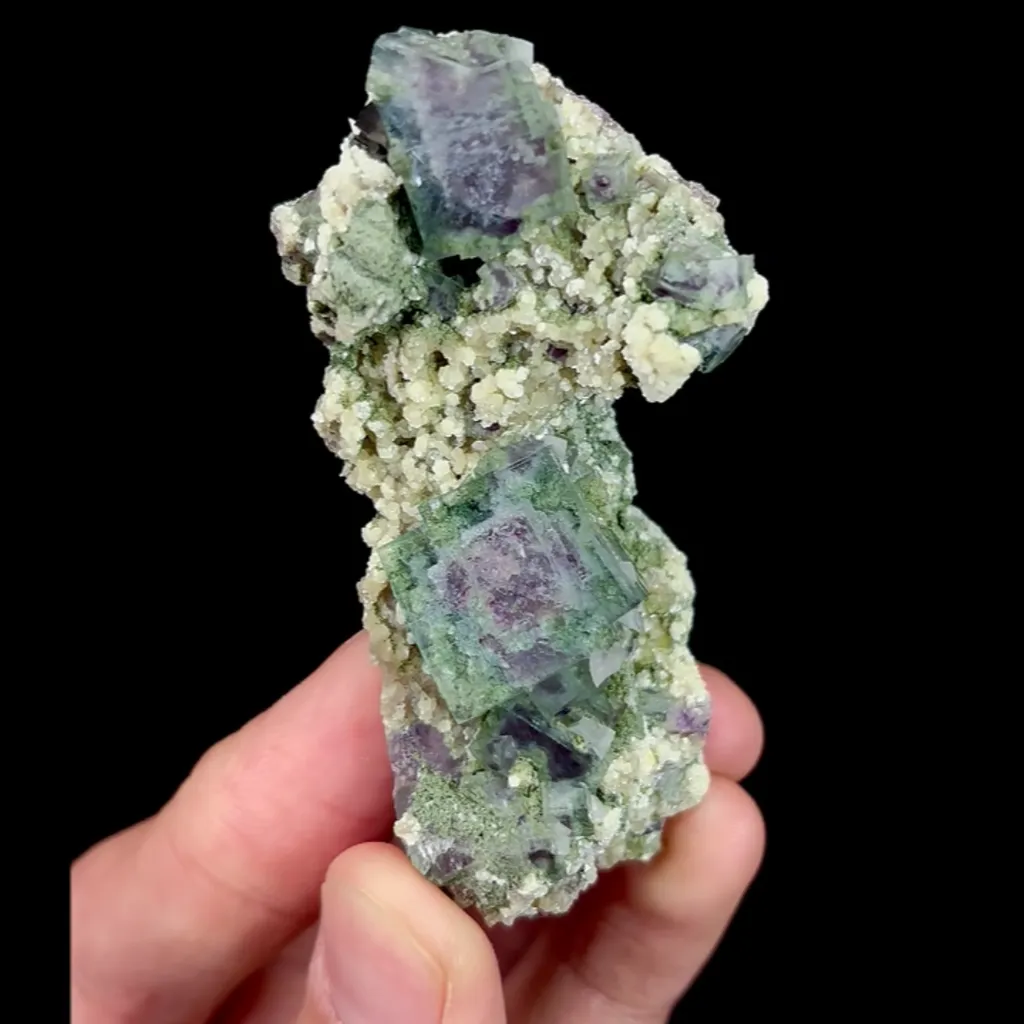 Natural Green Transparent Fluorite and Mica, Mineral Specimen:Yaogangxian,Hunan (30*70*30MM) - image 4