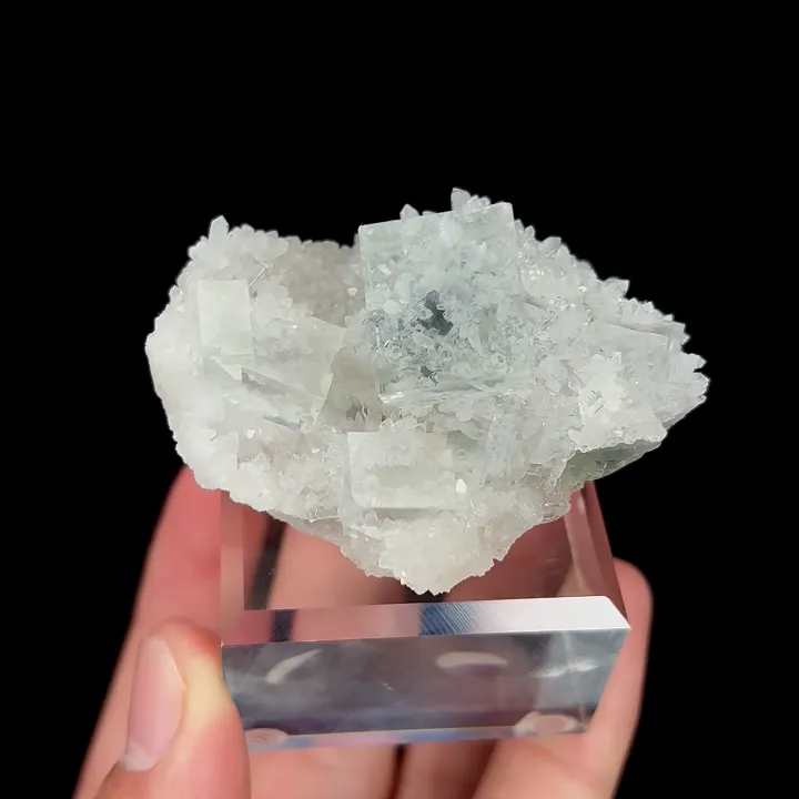 Natural Green Transparent Fluorite and Quartz, Mineral Specimen:Zhejiang,China (55*40*35MM) - image 7