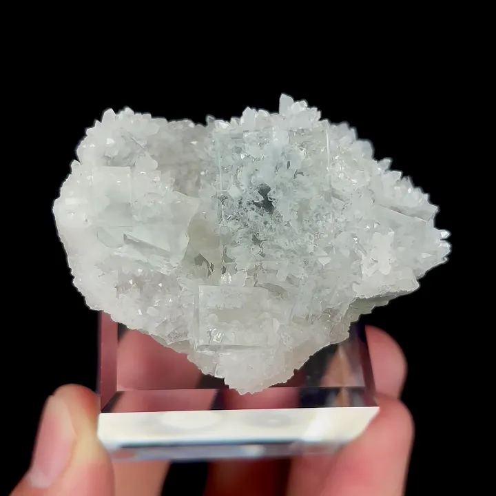 Natural Green Transparent Fluorite and Quartz, Mineral Specimen:Zhejiang,China (55*40*35MM) - image 2