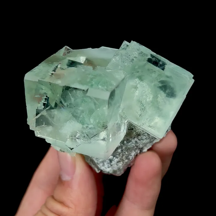 Natural Green Transparent Fluorite, Mineral Specimen:Xianghualing,Hunan (55*55*45MM) image