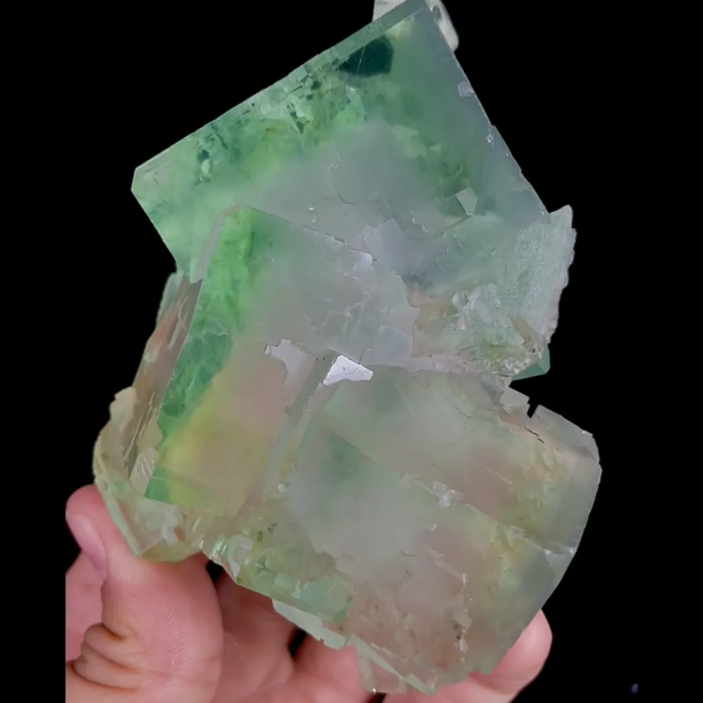 Natural Green Transparent Fluorite, Mineral Specimen:Xianghualing,Hunan (80*100*40MM) - image 7