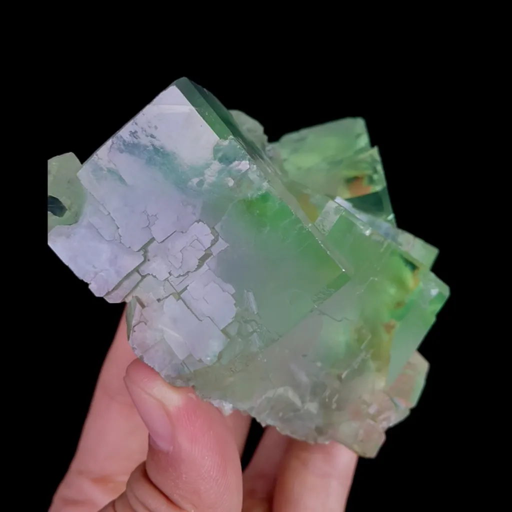 Natural Green Transparent Fluorite, Mineral Specimen:Xianghualing,Hunan (80*100*40MM) - image 6