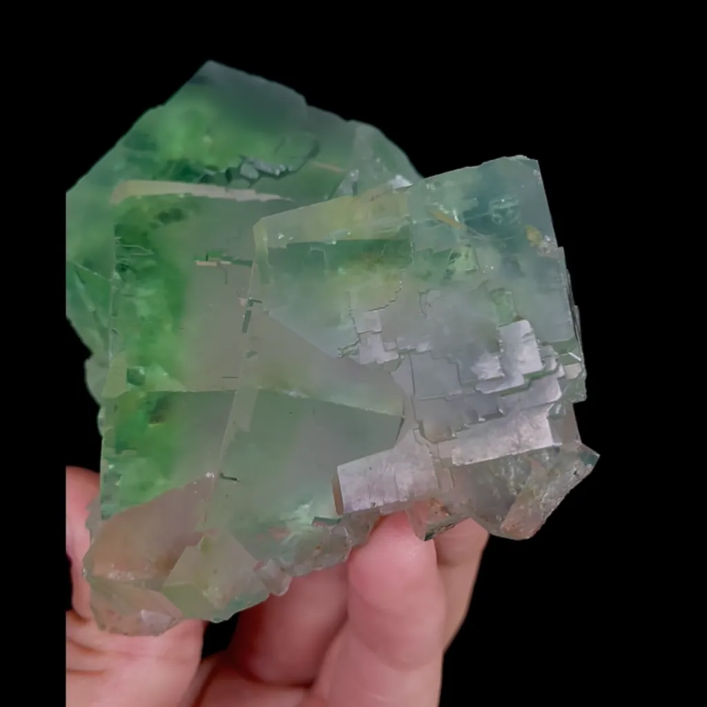 Natural Green Transparent Fluorite, Mineral Specimen:Xianghualing,Hunan (80*100*40MM) - image 3