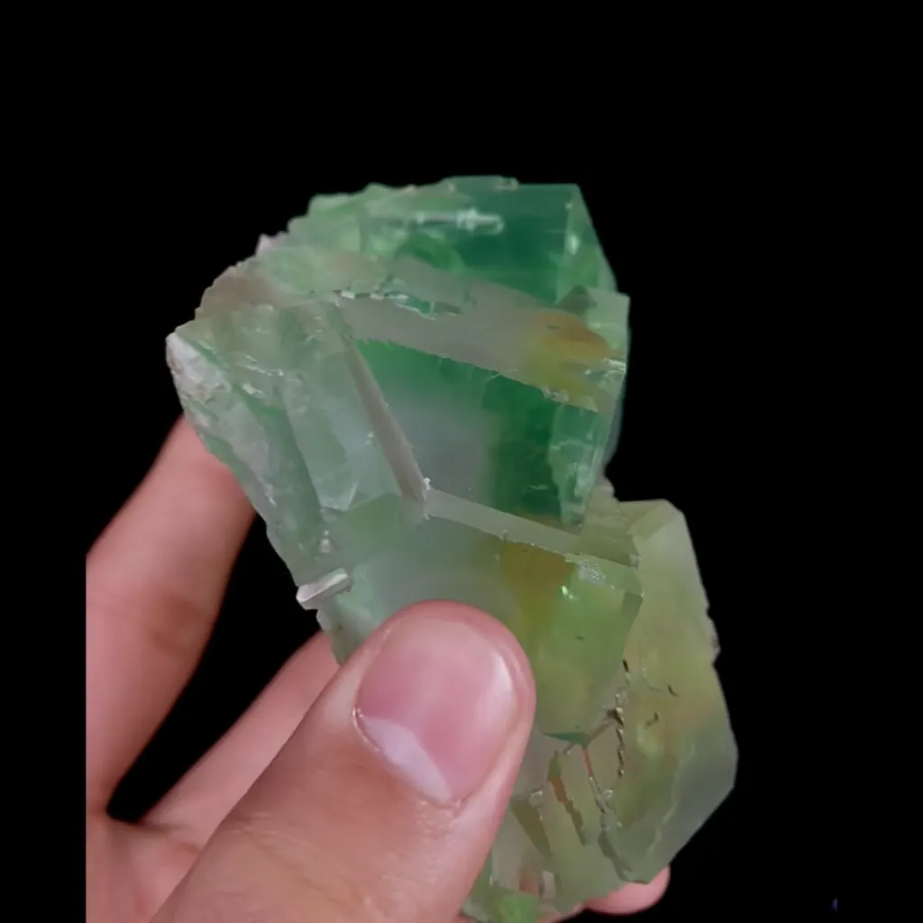 Natural Green Transparent Fluorite, Mineral Specimen:Xianghualing,Hunan (80*100*40MM) - image 8
