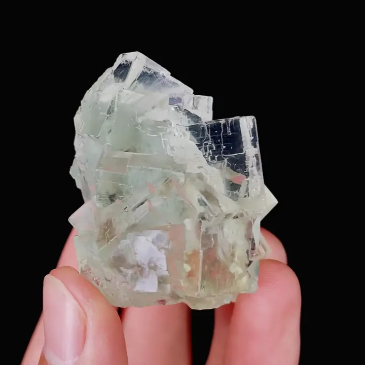 Natural Green Transparent Fluorite, Mineral Specimen:Zhejiang,China (35*40*35MM) image