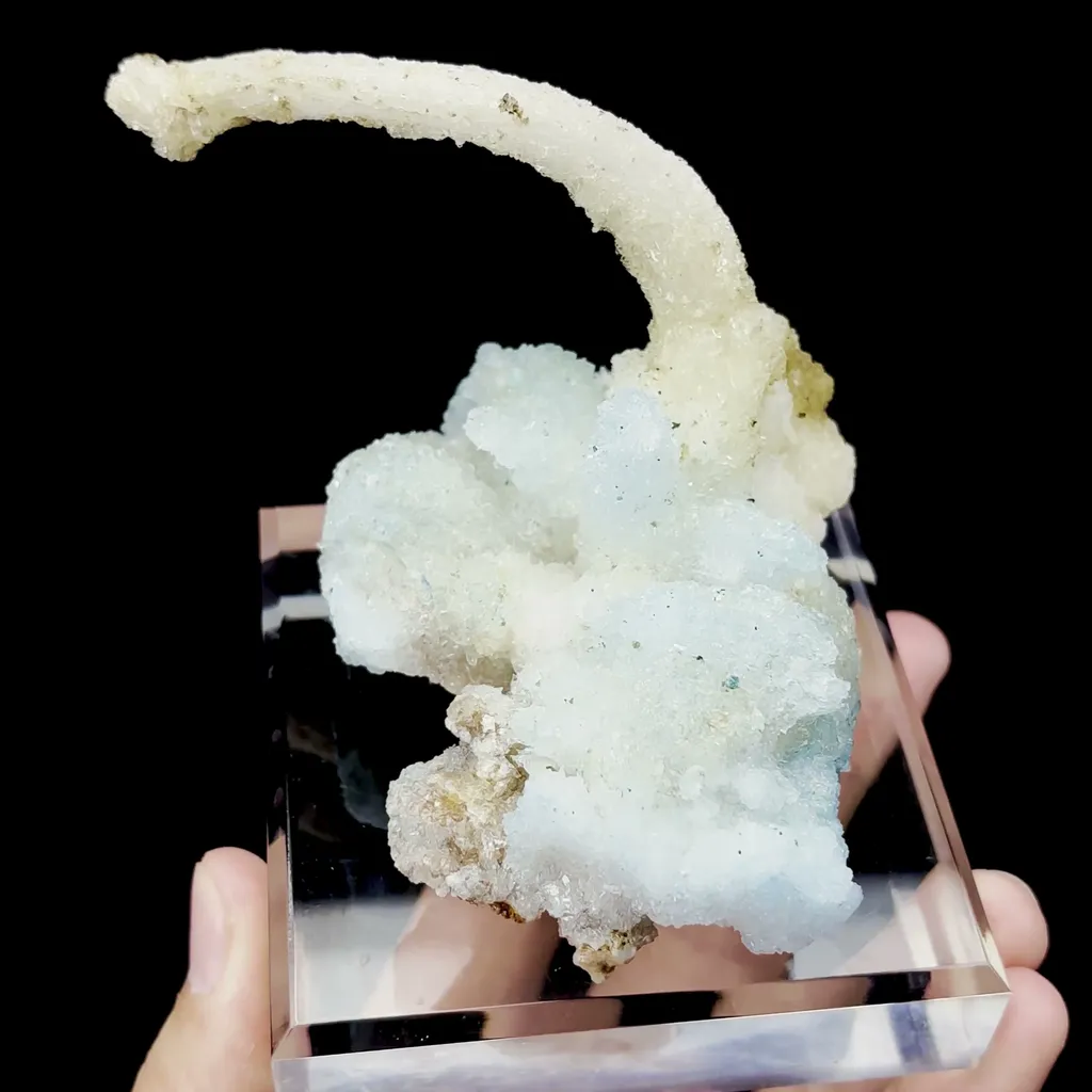 Natural Gypsum and Cyanotrichite Mineral Specimen,High Quality Specimen,GUIZHOU,CHINA(80*66*65mm) - image 4