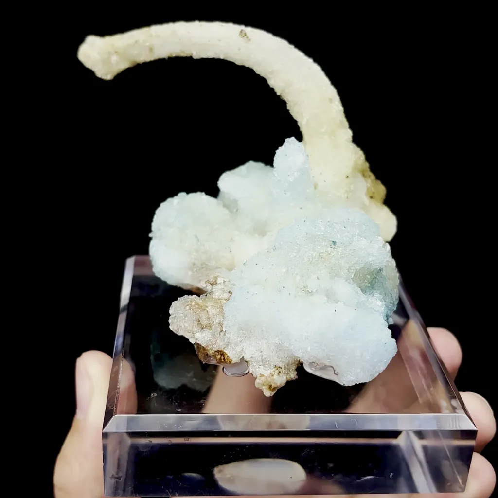 Natural Gypsum and Cyanotrichite Mineral Specimen,High Quality Specimen,GUIZHOU,CHINA(80*66*65mm) - image 2