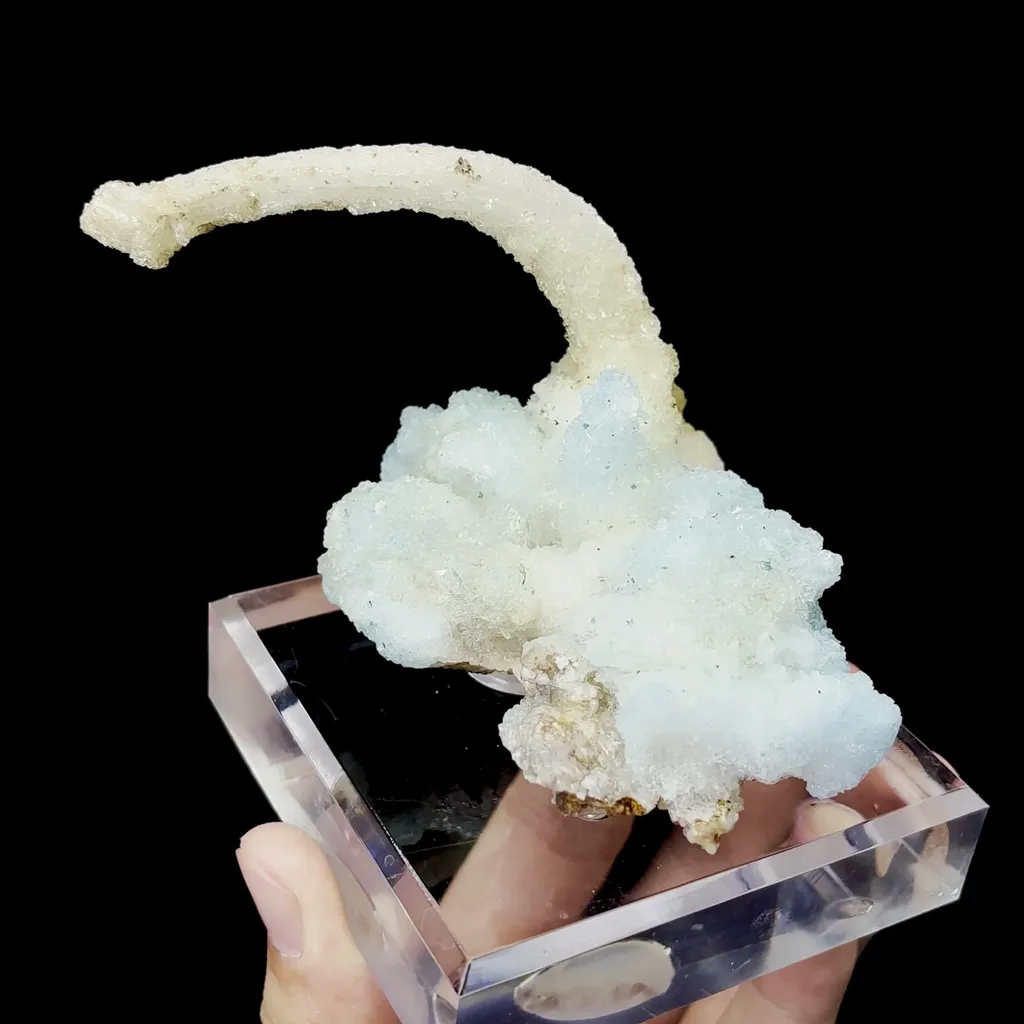 Natural Gypsum and Cyanotrichite Mineral Specimen,High Quality Specimen,GUIZHOU,CHINA(80*66*65mm) image
