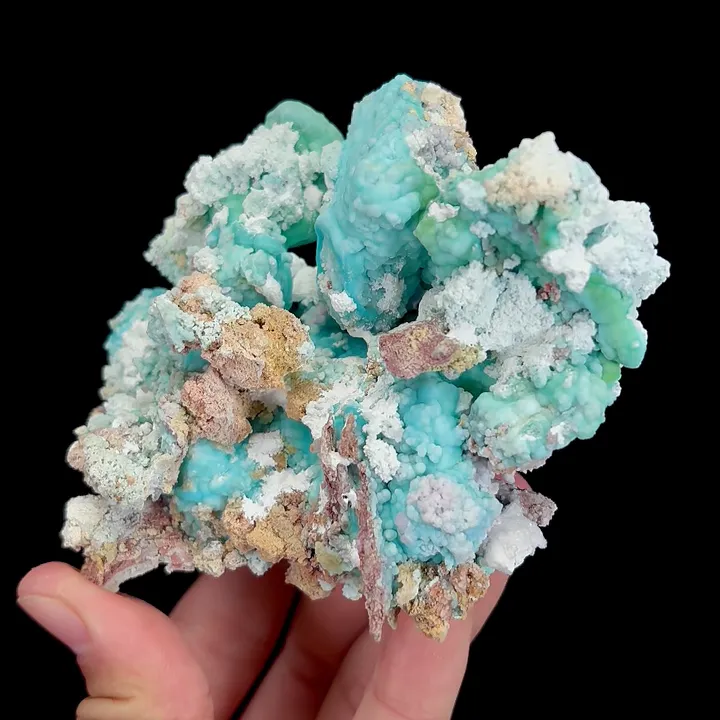 Natural Gypsum and Gibbsite,Mineral Specimen: Guizhou,China (100*100*55MM) image