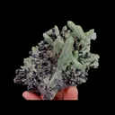 Natural Hedenbergite and Green Quartz Cluster, Mineral Specimen: Inner Mongolia,China (120*100*55MM) - image 3