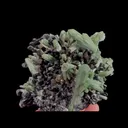 Natural Hedenbergite and Green Quartz Cluster, Mineral Specimen: Inner Mongolia,China (120*100*55MM) - image 4